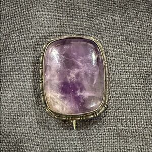 Vintage Purple Stone Brooch
